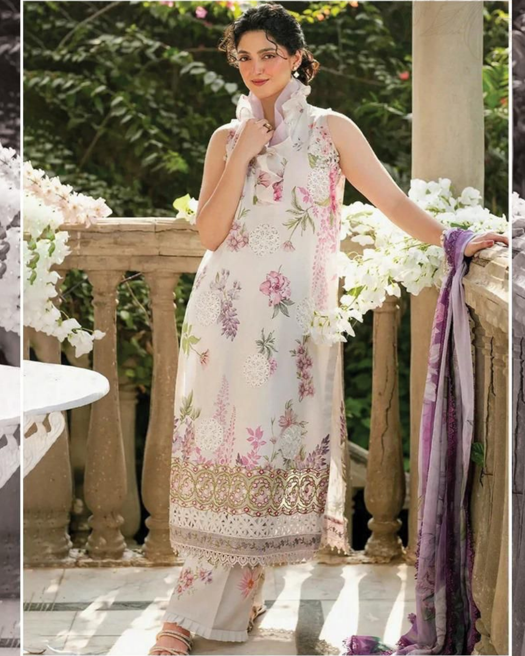 Morning Dew Luxury Embroidered Lawn Suit – 3 Piece (GKL-14)