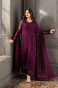 Azure Chiffon Embroidered 3PC Suit – Luxury Unstitched Collection with Shamoz Silk Trouser