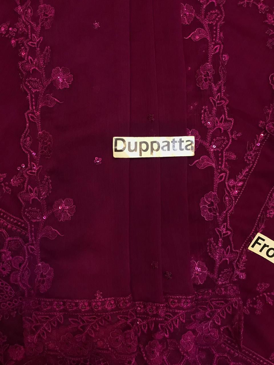 Azure Chiffon Embroidered 3PC Suit – Luxury Unstitched Collection with Shamoz Silk Trouser