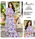 Aneela’s Collection Purple Lilac 9mm Lawn 3PC Suit – Sequins Embroidered with Chiffon Dupatta