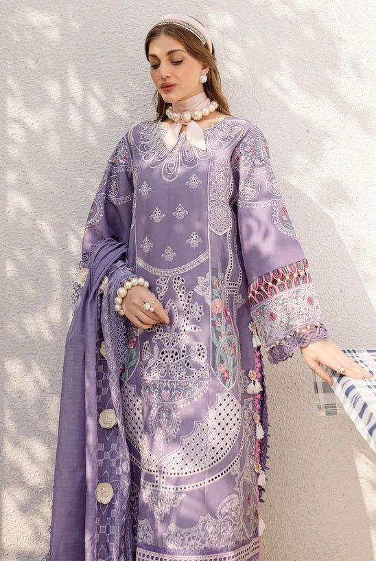 Eid Collection Lawn 3PC Suit – Heavy Embroidered Chikankari with Khaddi Net Dupatta