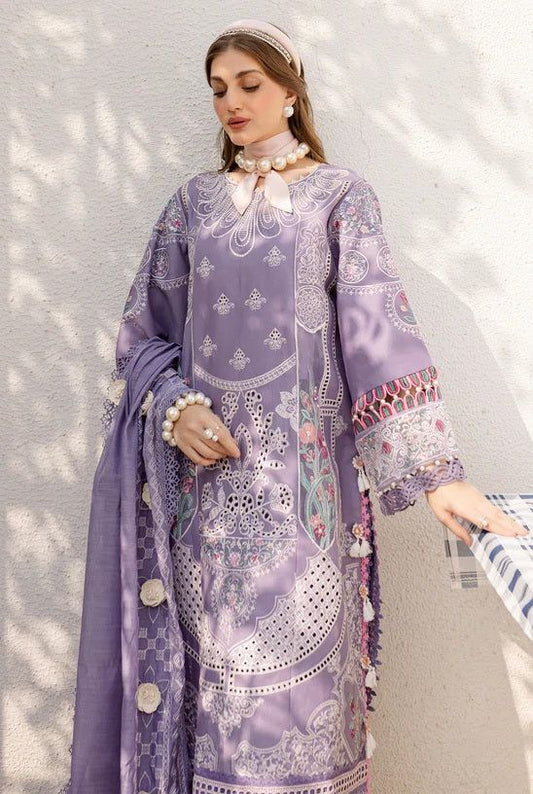 Eid Collection Lawn 3PC Suit – Heavy Embroidered Chikankari with Khaddi Net Dupatta