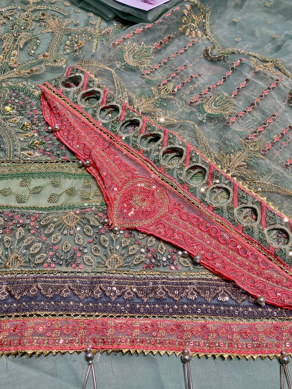 Tawakal Organza 3PC Suit – Hand Embroidered Organza with Printed Dupatta | Collection 2026