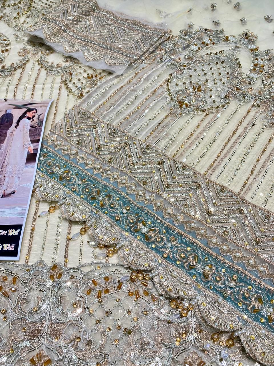 Ariss Net 3PC Suit – Luxury Full Net Outfit with Silk Trouser | Collection 2026